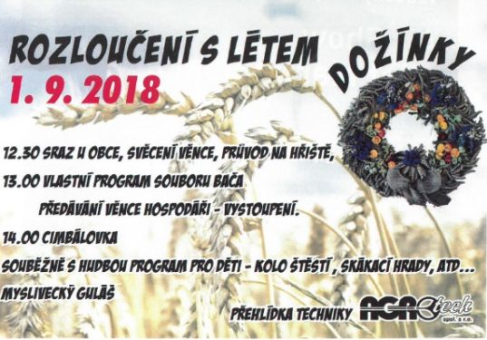 Pozvánka na DOŽÍNKY