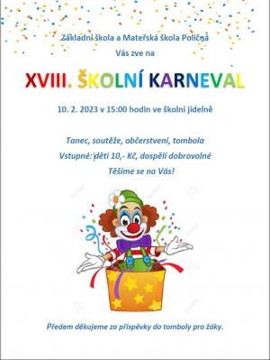 Pozvánka školní karneval